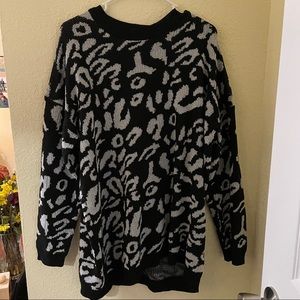 Target Brand oversized cheetah sweater